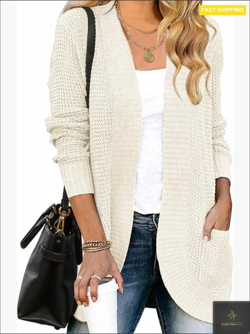 Lightweight Open Front Cardigan Sweater Casual Knit Long Sleeve Elegant